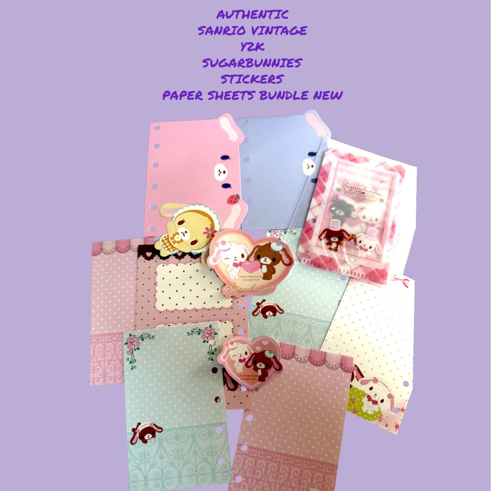 VINTAGE Y2K SANRIO SUGARBUNNIES PAPER BUNDLE